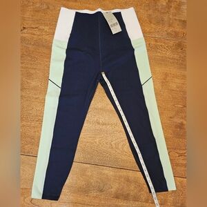 Sweaty Betty Leggings in Navy and Light Green NWT